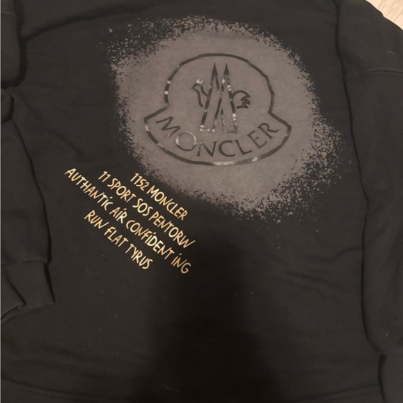 Moncler Black and Gold Crewneck Sweater